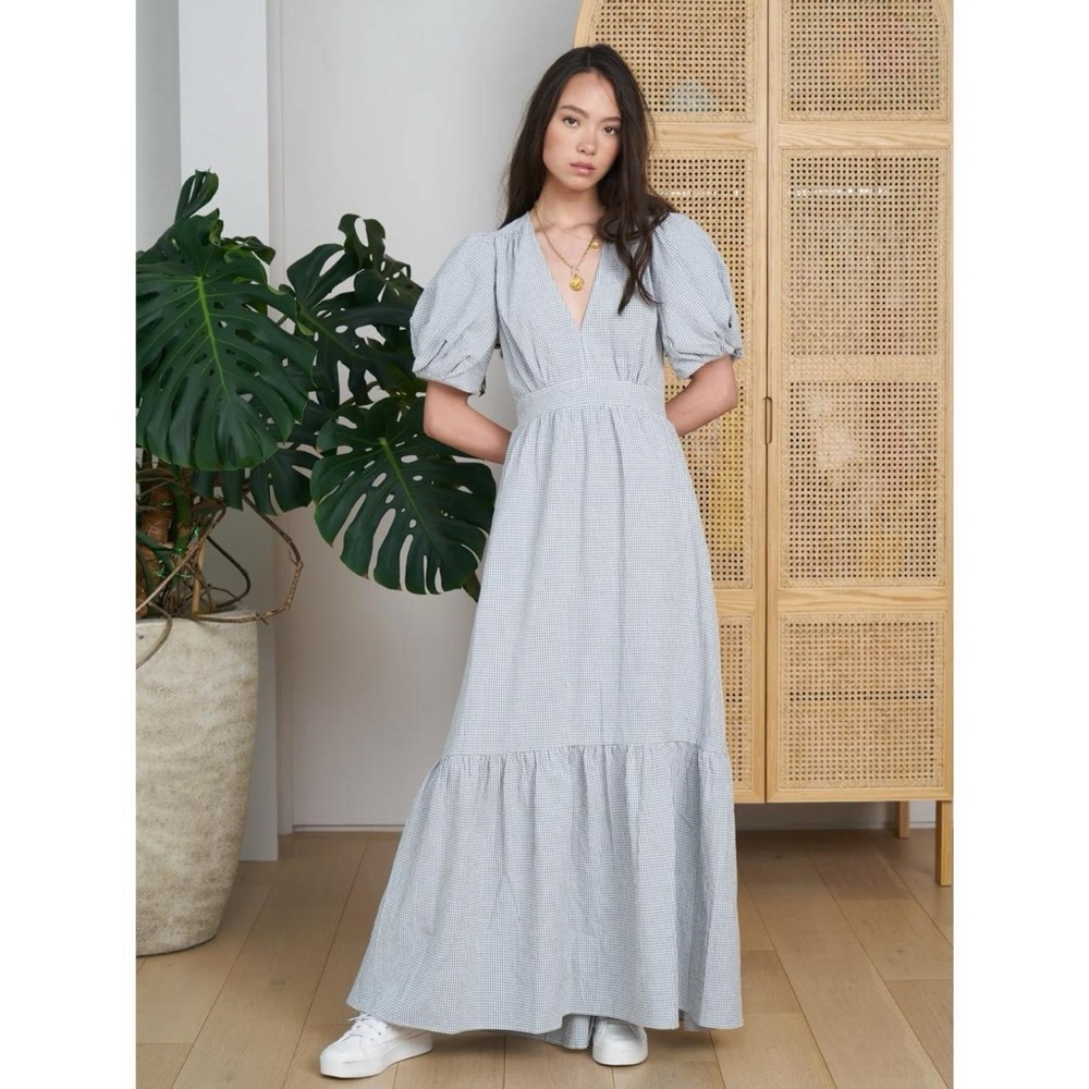 Puff sleeve Gingham Dress